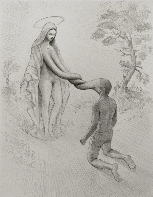 The Surreal Pulse of Divine Connection